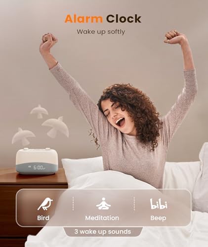 Dreamegg Sound Machine Alarm Clock with 29 Sounds and Night Light