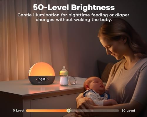 MOMILLA Sunrise Alarm Clock with Bluetooth Speaker