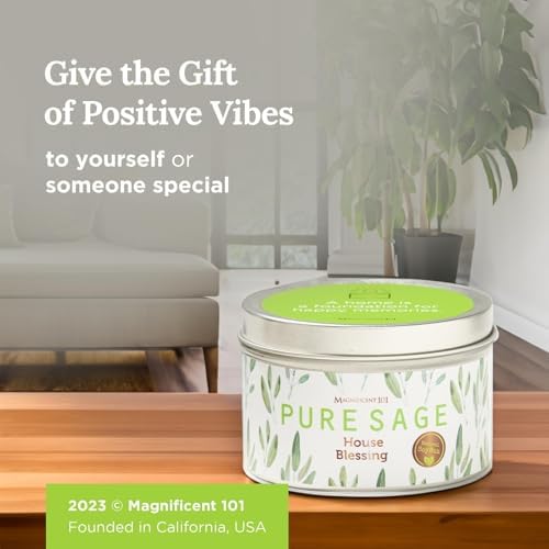 Magnificent 101 Pure Sage Smudge Candle 6 Oz