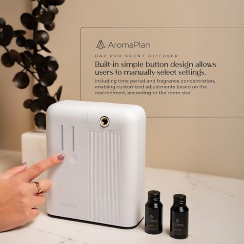 AromaPlan 2025 Waterless HVAC Scent Diffuser 2000 Sq Ft Coverage White