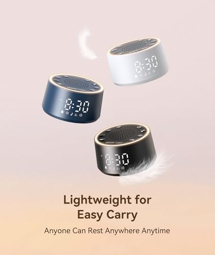 Dreamegg D1 Nova White Noise Sound Machine with Alarm Clock
