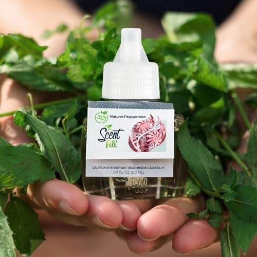Scent Fill Natural Peppermint Air Freshener 2 Refills with Diffuser