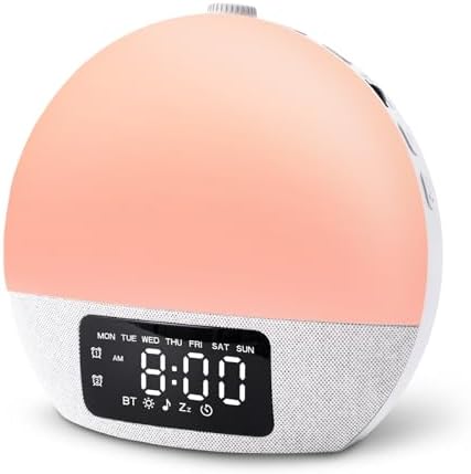Sunrise Alarm Clock with White Noise and Night Lights