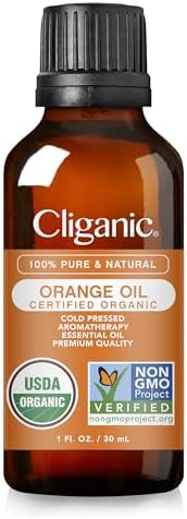 Cliganic Organic Sweet Orange Essential Oil 1oz Pure Natural