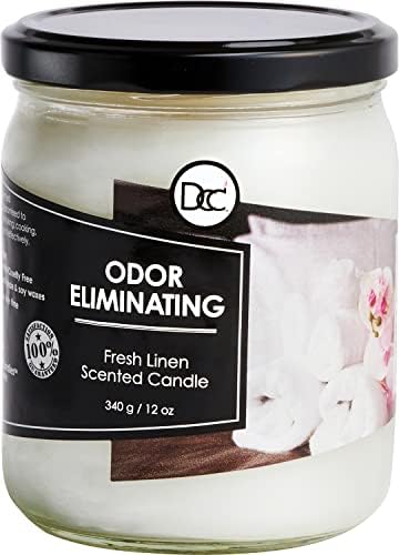Fresh Linen Odor Eliminating Candle - 80 Hour Burn Time