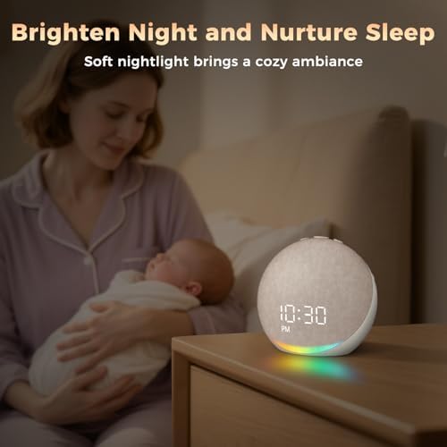 Acedeck Sound Machine Alarm Clock with 25 Sleep Sounds and Bluetooth Speaker