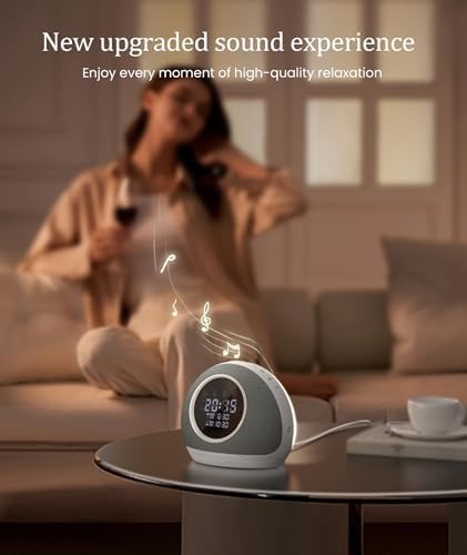 Dreamegg Sound Machine Alarm Clock with 27 Sounds and 9 Night Lights