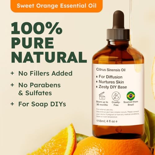 KUKKA Orange Essential Oil 4 Fl Oz Aromatherapy