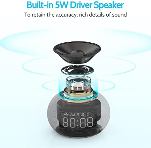 Reacher Auto-Dimmable Sound Machine Alarm Clock with Night Light