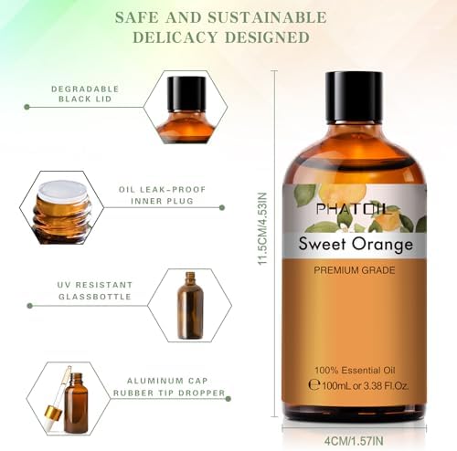 Sweet Orange 338 Fl Oz Essential Oil for Diffusers and DIY Projects
