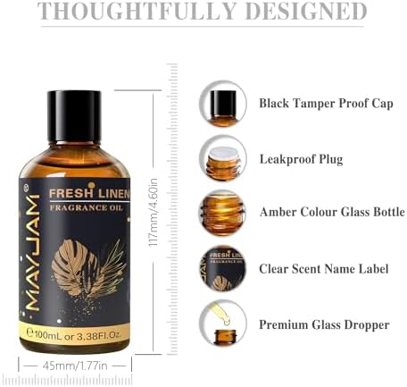 Fresh Linen Fragrance Oils 100ML with Glass Dropper