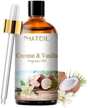 100ML Coconut Vanilla Fragrance Oil with Glass Dropper