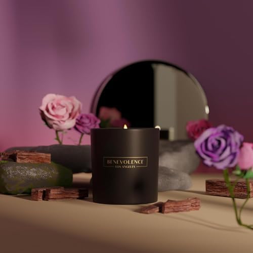 Benevolence LA Rose Sandalwood Aromatherapy Candle