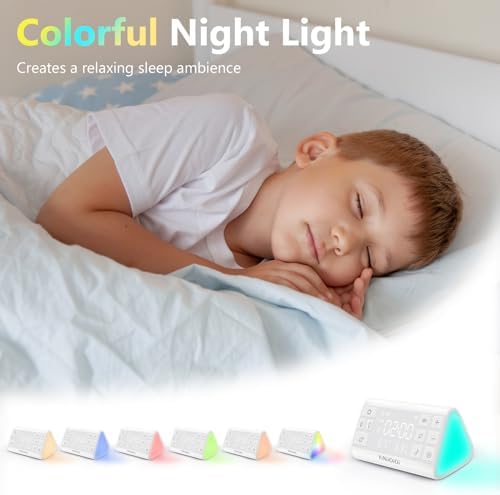 Soothing Sound Machine with Alarm Clock and Night Lights