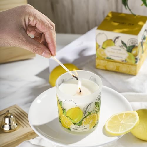 Sicilian Lemon Scented Candle 6oz Aromatherapy Jar