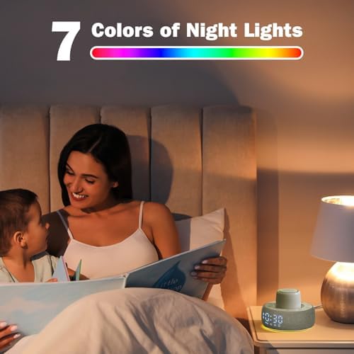 Paussion White Noise Machine with Smart Alarm Clock