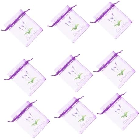 Garneck 20pcs Lavender Sachet Empty Drawstring Bags for Dried Flowers and Herbs