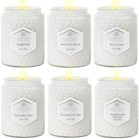 6 Pack Aromatherapy Candles for Home Comfort and Relaxation
