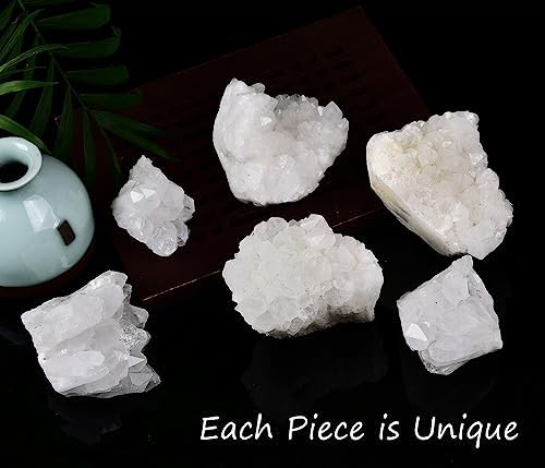 JIC Gem Natural Amethyst Crystal Cluster Geode Healing Stone