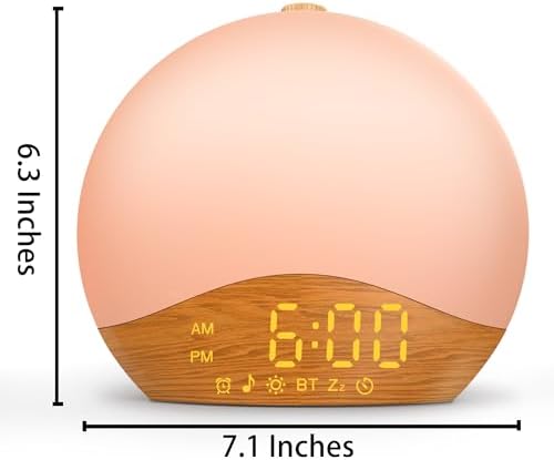 JALL Sunrise Alarm Clock with 26 Sounds and 17 NightLights