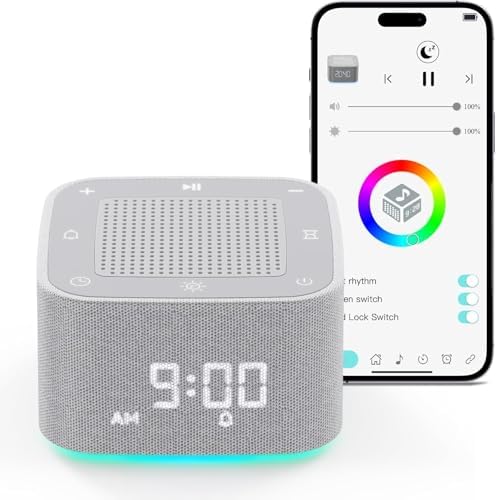 Sleep Sound Machine with Alarm Clock and Lights
