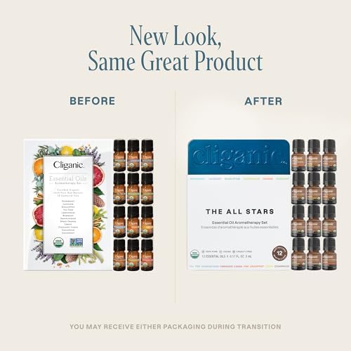 Cliganic Organic Aromatherapy Essential Oils Set