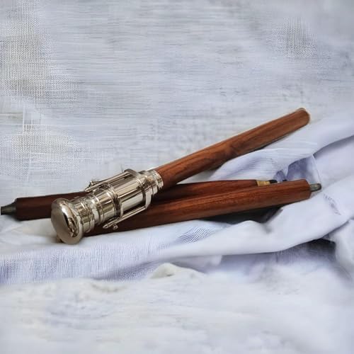 Stylish Brass Finish Folding Walking Stick with Handle 36