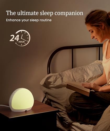 Dreamegg Sound Machine Alarm Clock with 27 Sounds and 9 Night Lights