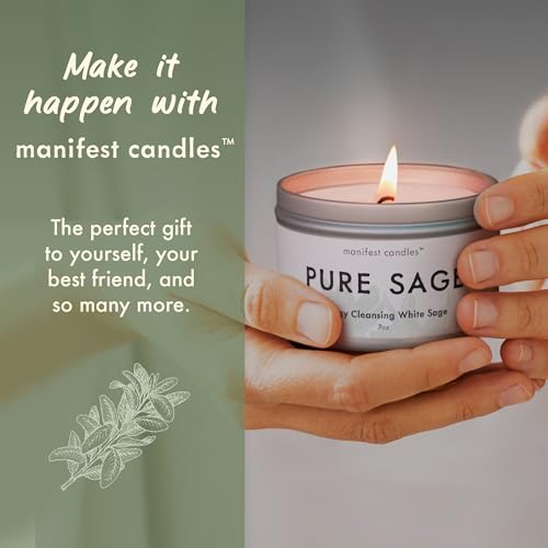 White Sage Candles for Home Cleansing and Meditation