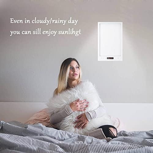 Lukirch Light Therapy Lamp Alarm Clock with Sunrise Sunset Simulation