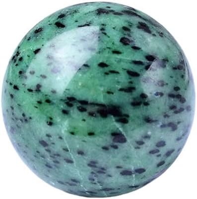 Natural Ruby Zoisite Healing Crystal Ball with Stand