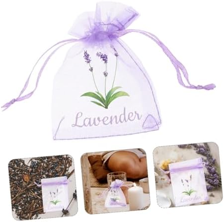 Cabilock Lavender Sachet Bags 20pcs Empty Drawstring Pouches for Herbs and Spices