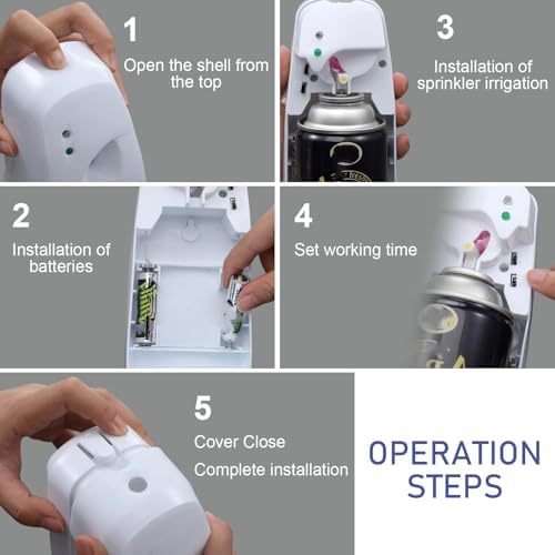 Uiifan 8 Pcs Wall Mounted Automatic Air Freshener Dispenser