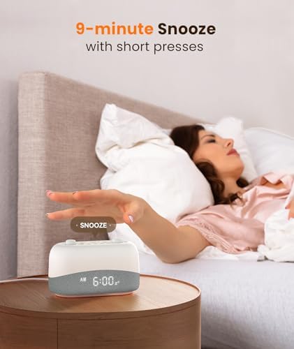 Dreamegg Sound Machine Alarm Clock with 29 Sounds and Night Light
