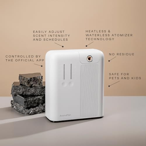 AromaPlan 2025 Waterless HVAC Scent Diffuser 2000 Sq Ft Coverage White