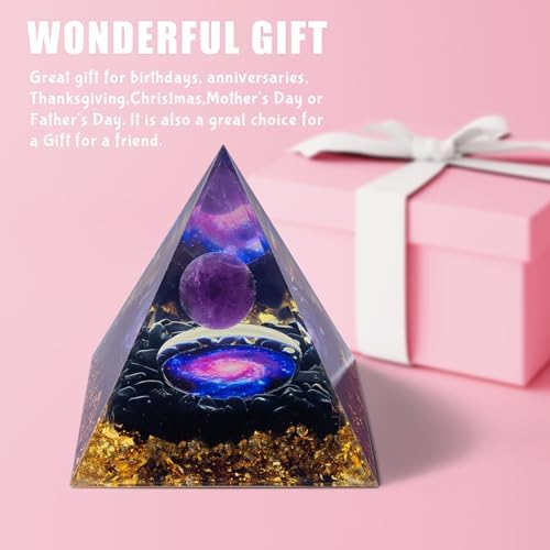 Orgone Pyramid Amethyst Obsidian for Positive Energy