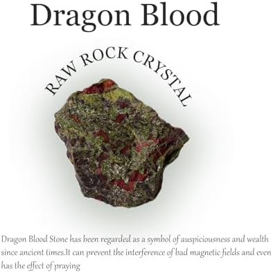 Apengshi Natural Dragon Blood Stone Crystals 2PCS for Meditation and Chakra Healing