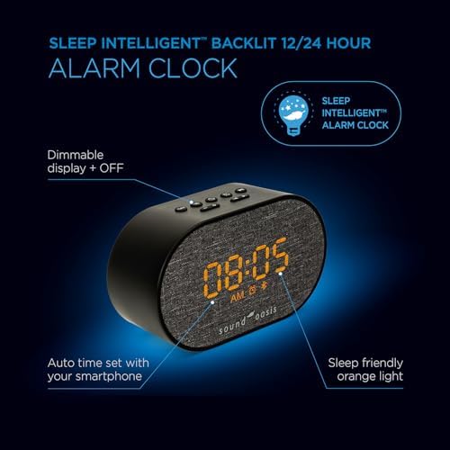 Sound Oasis Bluetooth Sleep Therapy System with Alarm Clock