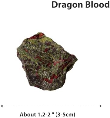 Apengshi Natural Dragon Blood Stone Crystals 2PCS for Meditation and Chakra Healing