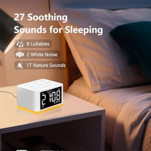 DailyBody 3 In 1 Sound Machine With Night Light And Alarm Clock