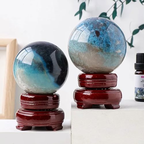 Natural Blue Hydroxyapatite Crystal Sphere Feng Shui Decor