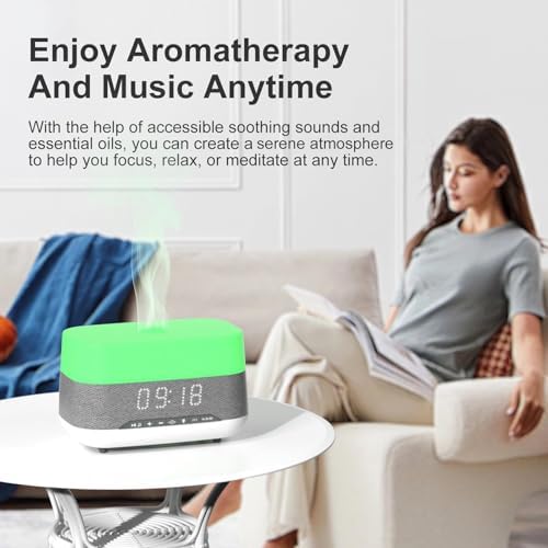 300ml Essential Oil Diffuser with Bluetooth Speaker and Alarm Clock