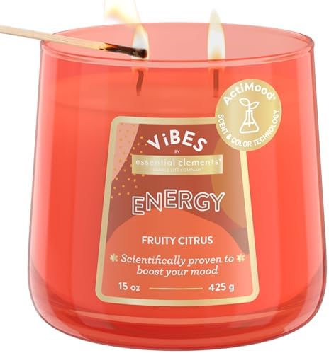 Candle-Lite Vibes Fruity Citrus Aromatherapy Candles 15 oz Jar