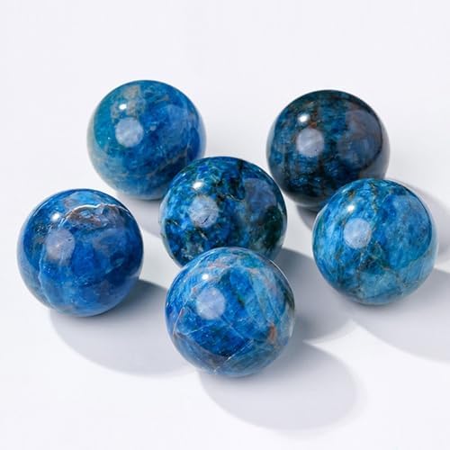 Blue Apatite Crystal Ball with Wood Stand 60mm