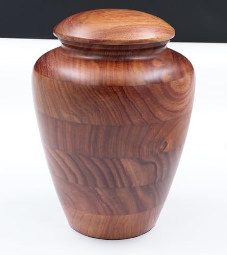Premium Handcrafted Rosewood Cremation Urn - Medium 6x8 Inches