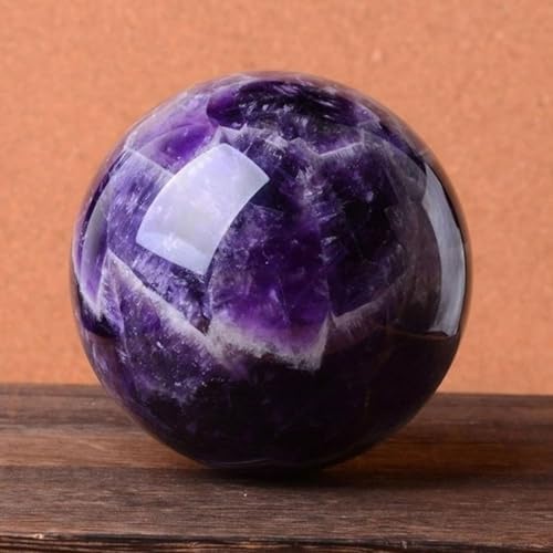 Natural Fantasy Amethyst Sphere Ornament with Stand