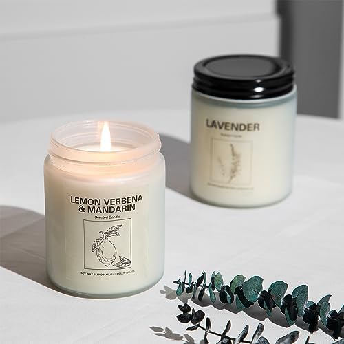 Lavender Aromatherapy Candles 4 Pack with 240 Hours Burn Time