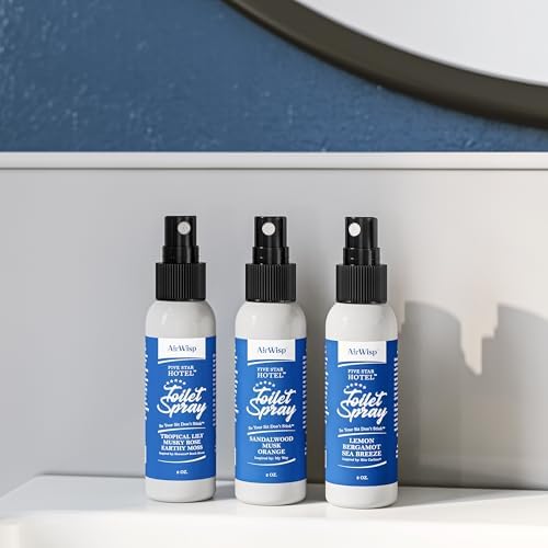 AirWisp Toilet Spray 3 Pack - Hotel Scents Odor Eliminator