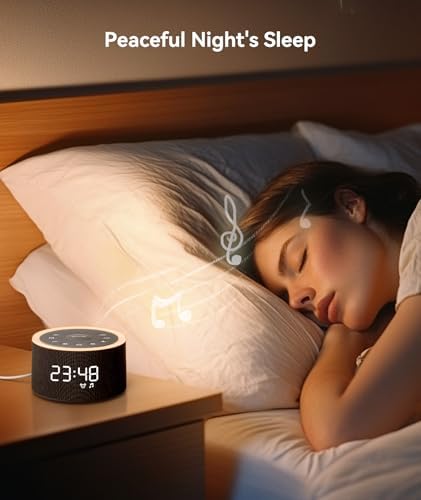 Dreamegg D1 Sound Machine with Alarm Clock and Night Light