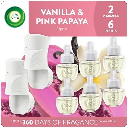Air Wick Plug In Scented Oil Starter Kit Vanilla Pink Papaya